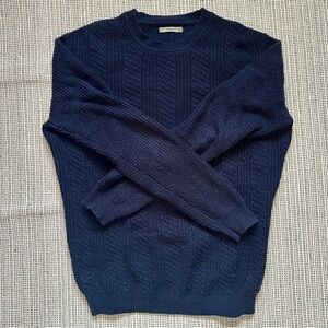Mango Men Knitwear Sweater Navy Medium